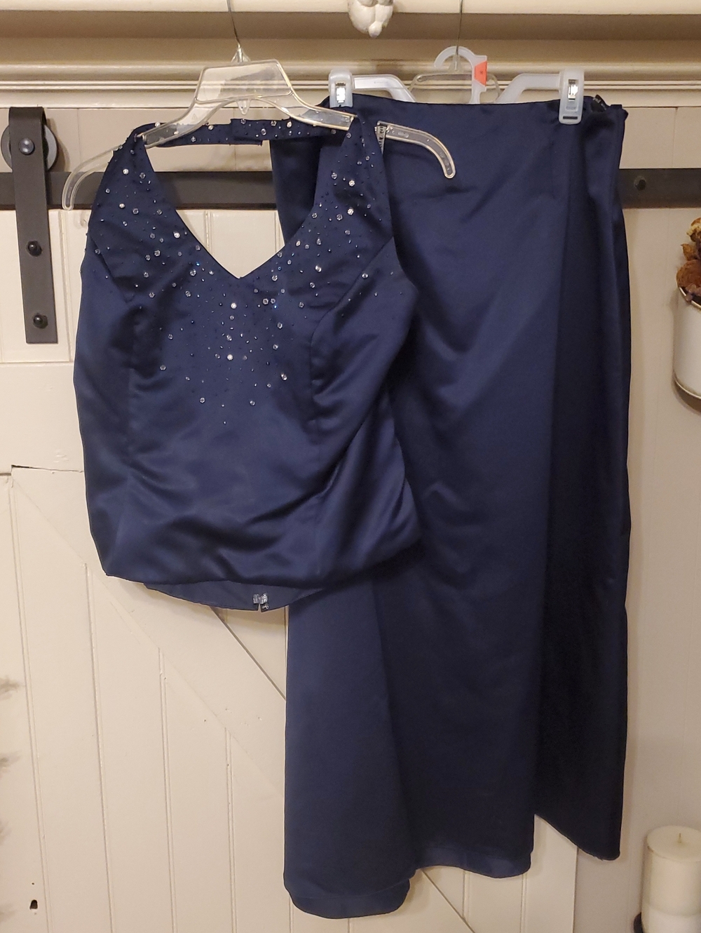 Navy Embellished Women's Skirt